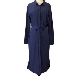 Serra Navy Blue Midi Dress Large